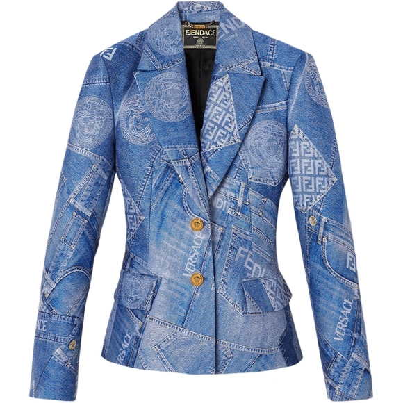 Fendace Fendi Denim Blazer - Picture 1 of 10